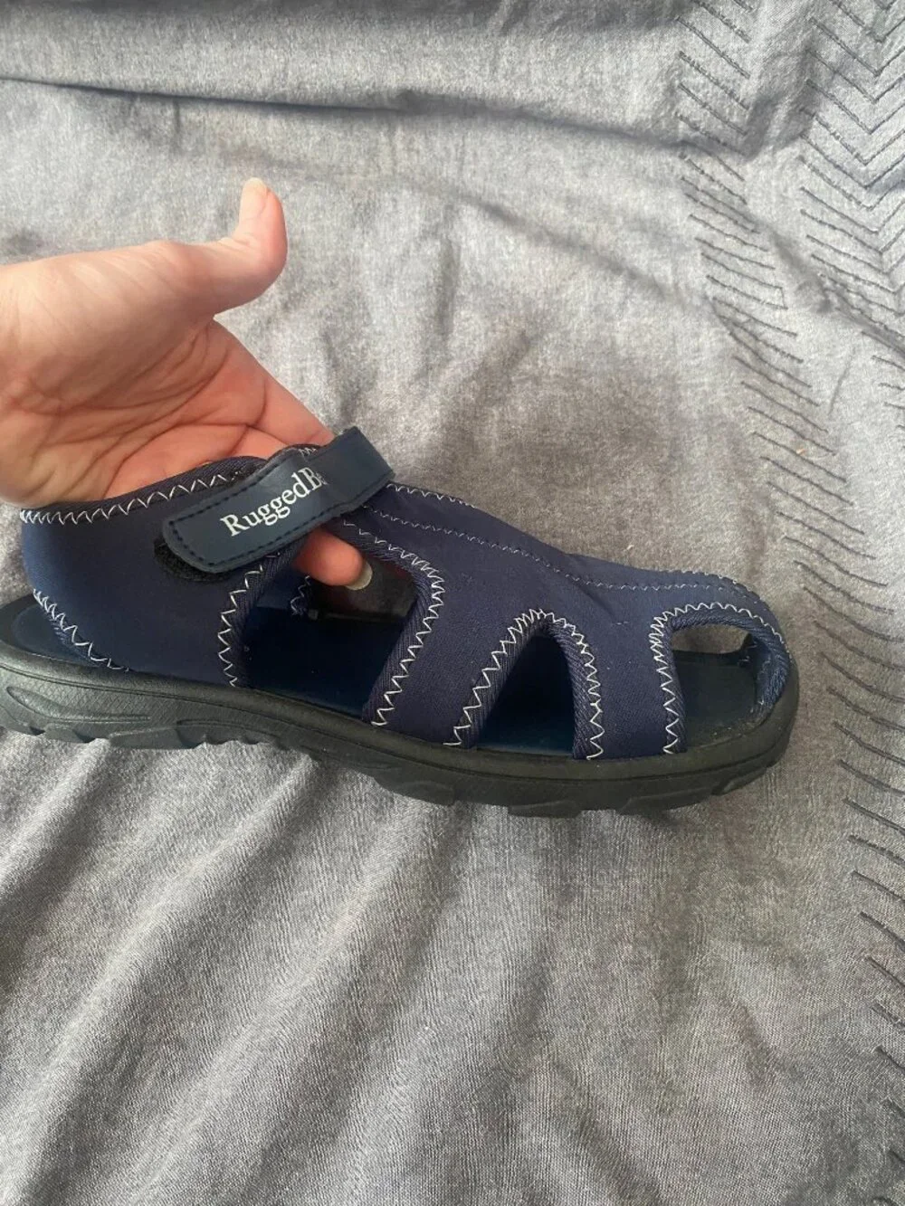 Rugged Bear Navy Velcro Water Sandals